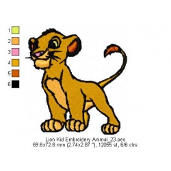Lion Kid Embroidery Animal_23